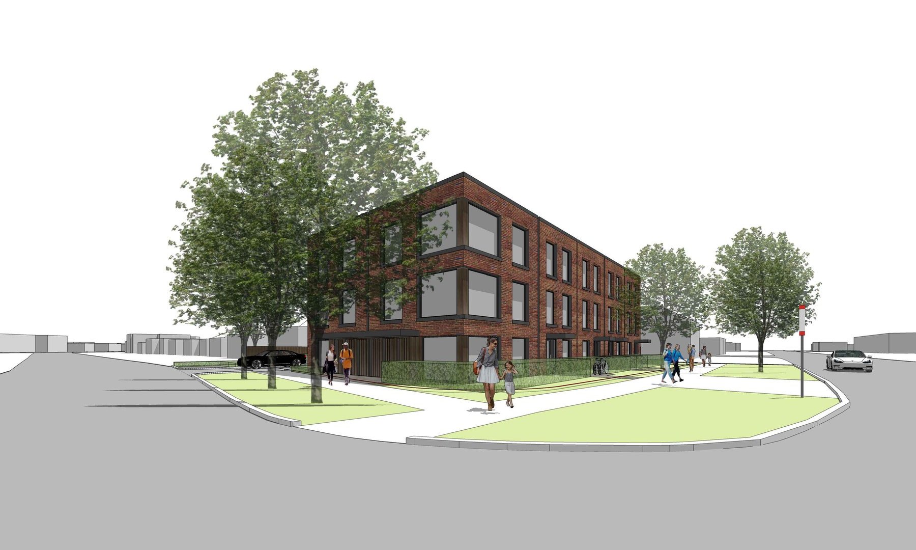 1 Broadlands Blvd development rendering, front elevation