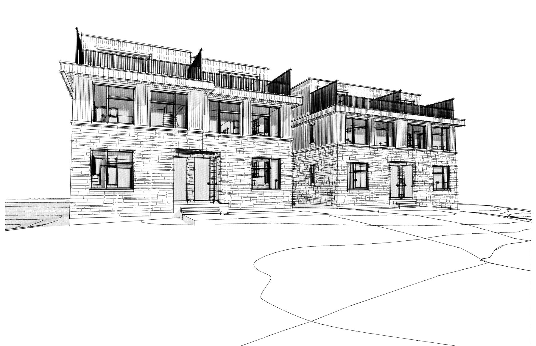 45B Chine Dr multiplex dwellings rendering